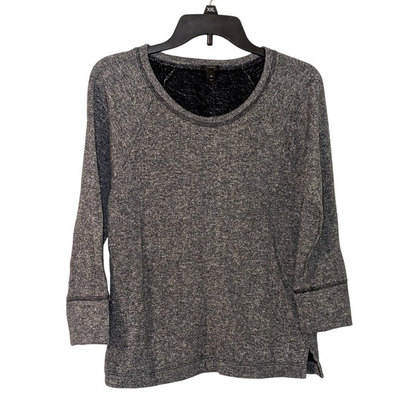 J. Crew Tops - J.‎ Crew Heather Gray Knit Pullover Sweatshirt Comfy 3/4 Sleeve Women's M